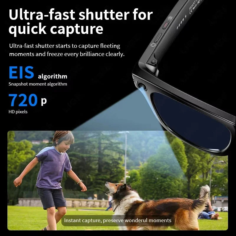 Xiaomi AI Smart Glasses Recording Videos Photo Recognition Answer Translation Large Battery Ip65 Waterproof Bluetooth Glasses