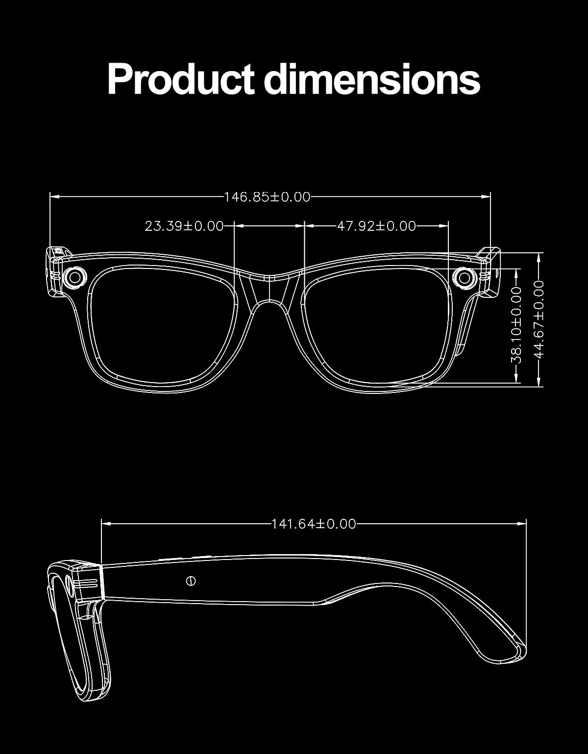 Xiaomi AI Smart Glasses Recording Videos Photo Recognition Answer Translation Large Battery Ip65 Waterproof Bluetooth Glasses