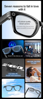 Xiaomi AI Smart Glasses Recording Videos Photo Recognition Answer Translation Large Battery Ip65 Waterproof Bluetooth Glasses