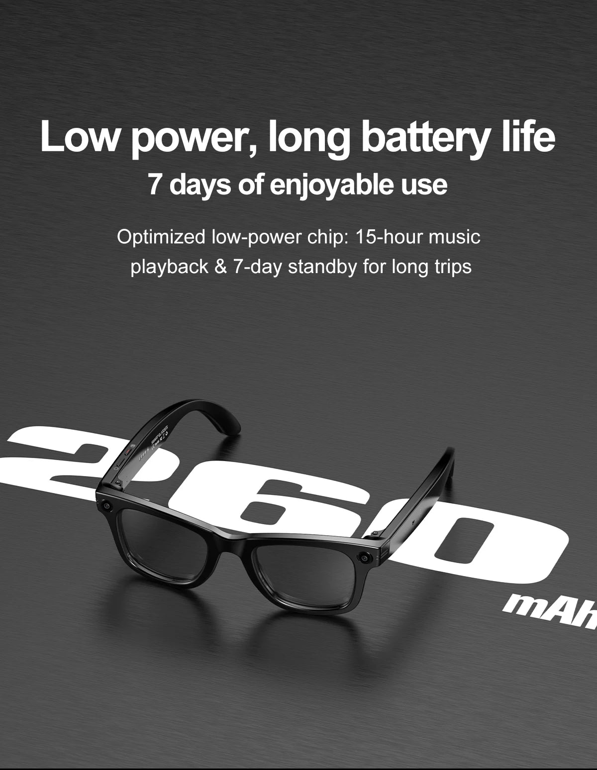 Xiaomi AI Smart Glasses Recording Videos Photo Recognition Answer Translation Large Battery Ip65 Waterproof Bluetooth Glasses