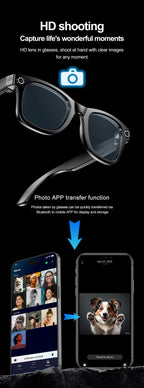 Xiaomi AI Smart Glasses Recording Videos Photo Recognition Answer Translation Large Battery Ip65 Waterproof Bluetooth Glasses